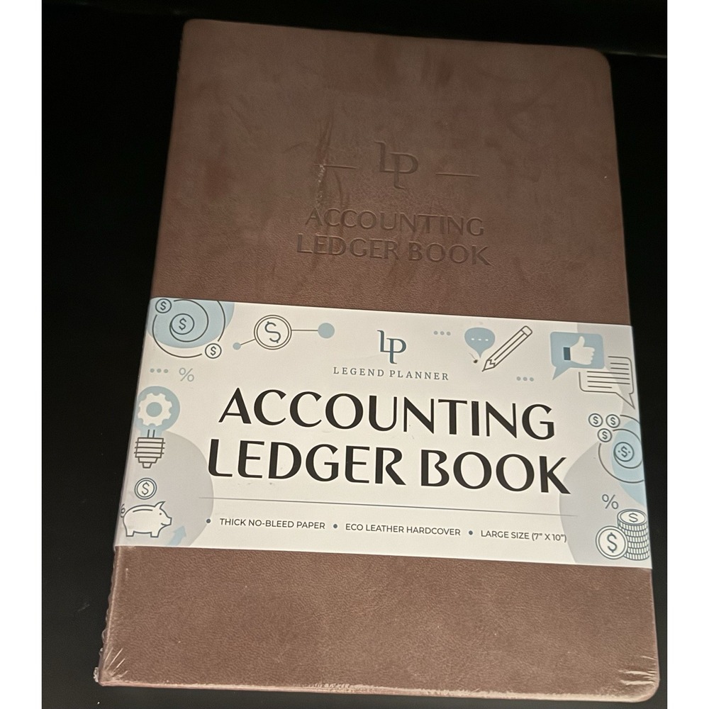 Legend Accounting Ledger Book – Hardcover Bookkeeping Log for Small Business ...